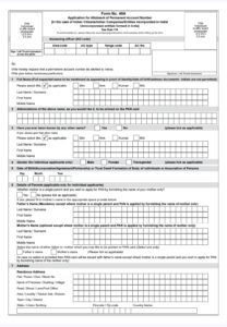 PAN Card Form Download PDF | Form 49A, Form 60 & Correction Form