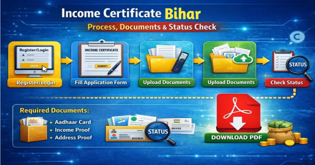 Income Certificate Bihar Apply Online, Status Check & Download PDF