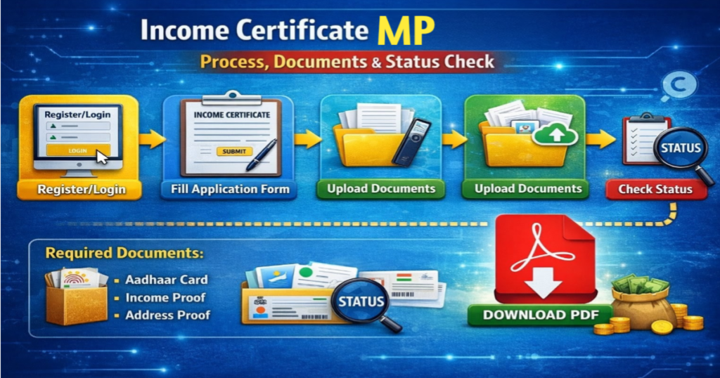 Income Certificate MP Online Apply, Download PDF & Status Check