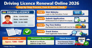 Driving Licence Renewal Online 2026: Step-by-Step Process, Fees & Status Check