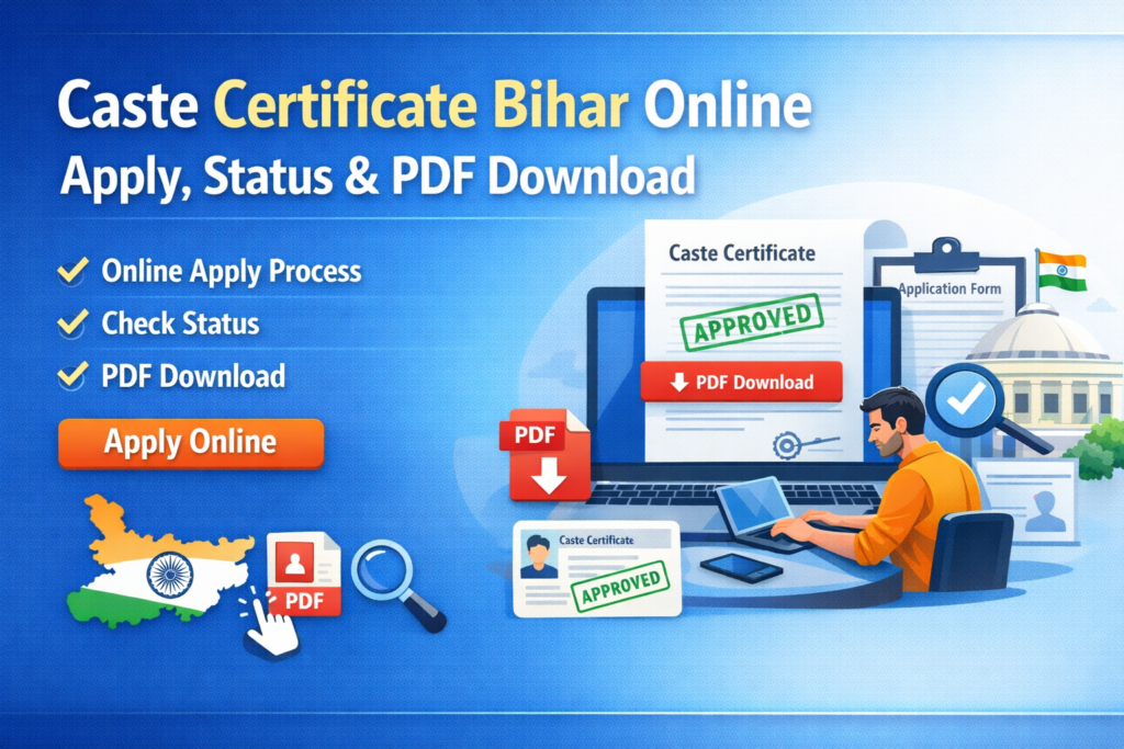 Caste Certificate Bihar Online Apply, Status & PDF Download