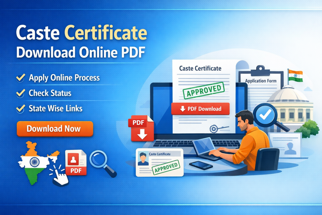 Caste Certificate Download Online PDF – Apply, Status & State Wise Links