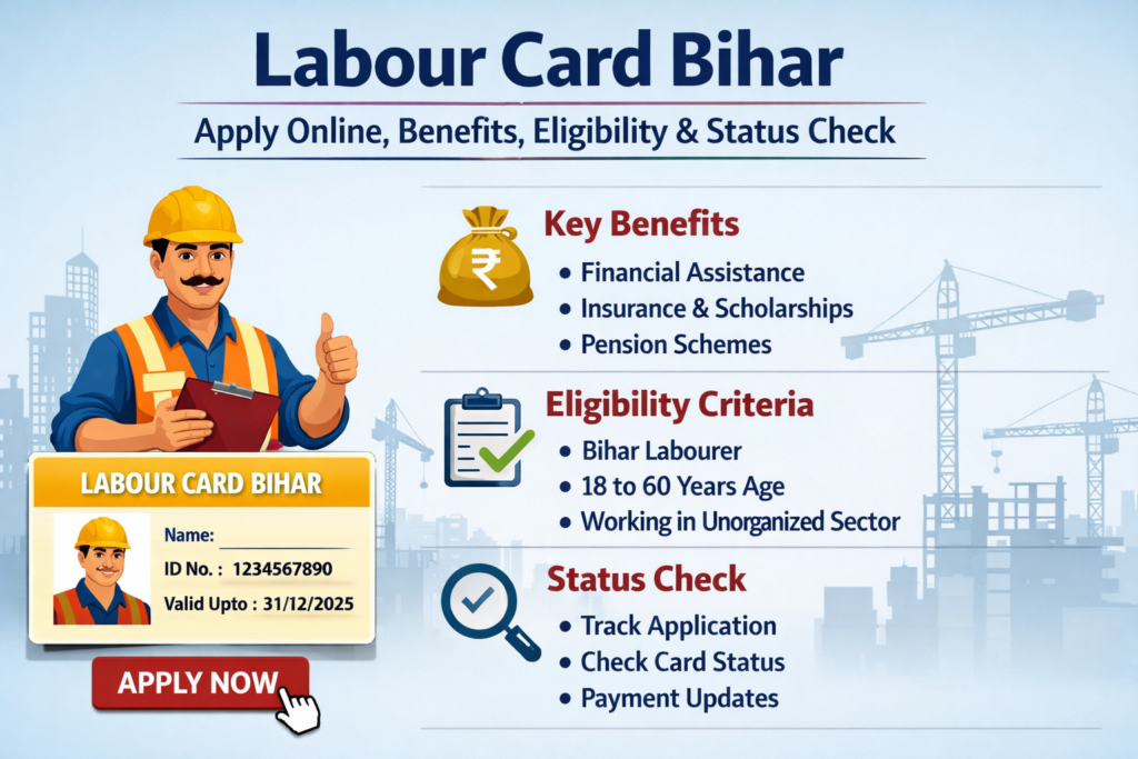 Labour Card Bihar – Apply Online, Benefits, Eligibility & Status Check