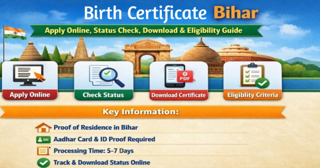 Birth Certificate Bihar Apply Online, Download & Status Check