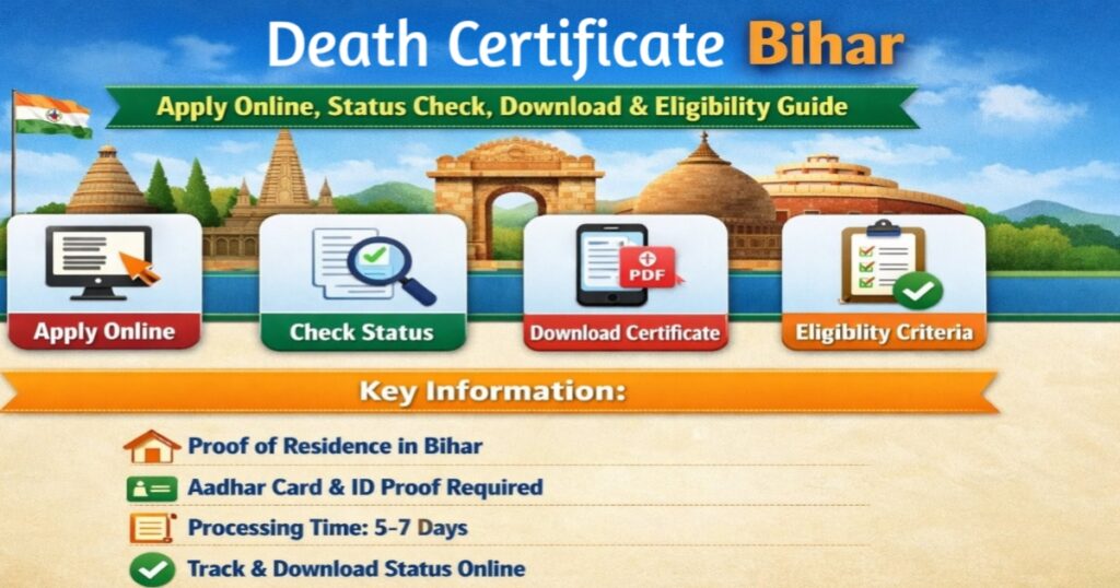 Death Certificate Bihar 2026 – Apply Online, Download PDF & Status Check