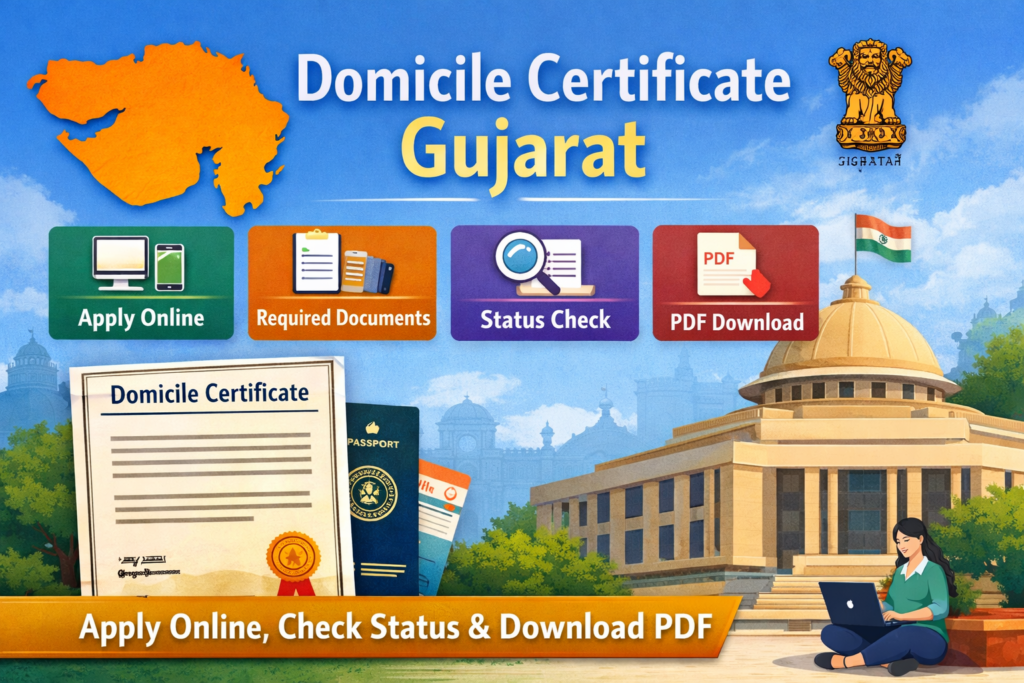Domicile Certificate Gujarat – Apply Online, Documents, Status Check & PDF Download