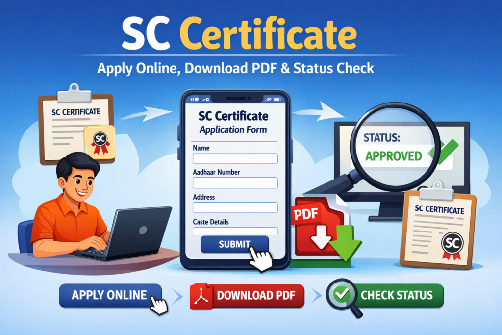 SC Certificate – Apply Online, Download PDF & Status Check
