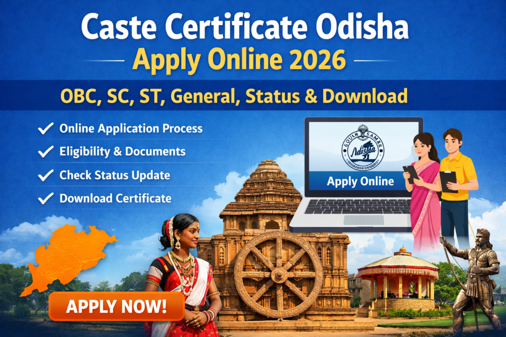 Caste Certificate Odisha Apply Online – OBC, SC, ST, General, Status & Download
