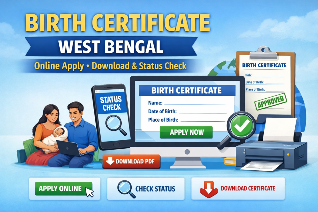 Birth Certificate West Bengal Online Apply, Download & Status Check