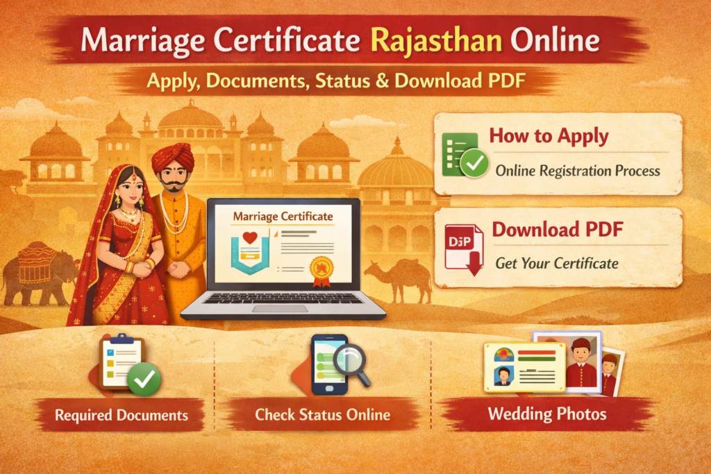 Marriage Certificate Rajasthan Online – Apply, Documents, Status & Download PDF