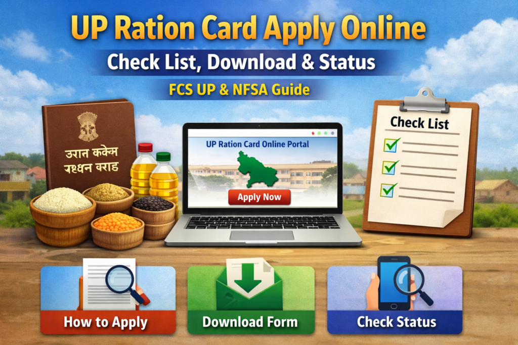 UP Ration Card Apply Online 2026, Check List, Download & Status | FCS UP & NFSA