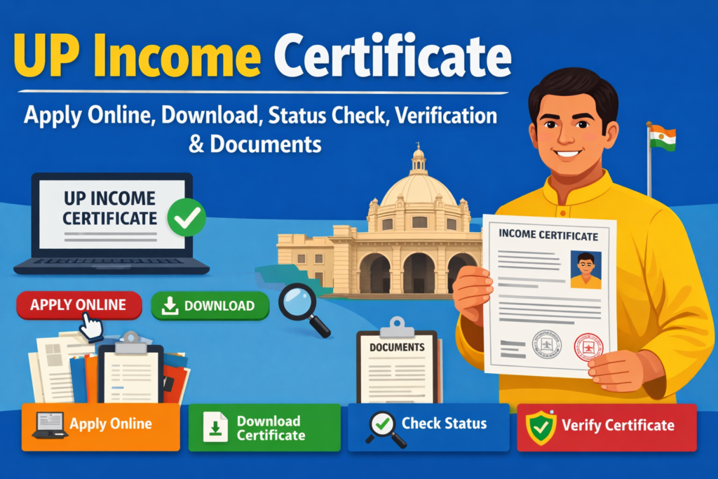 UP Income Certificate Apply Online, Download, Status Check, Verification