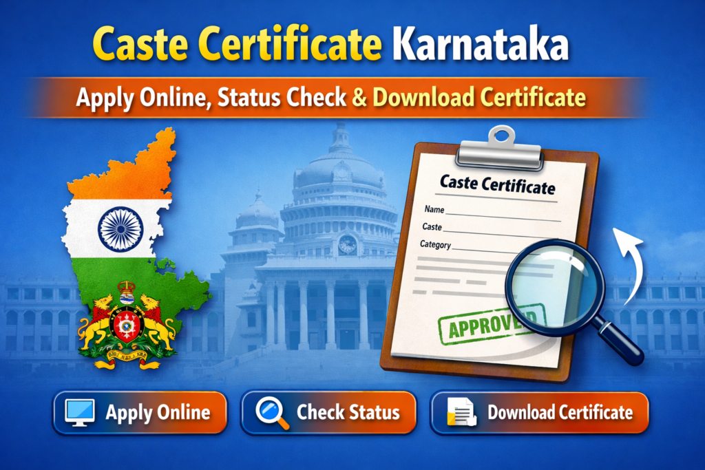 Caste Certificate Karnataka – Apply Online, Status Check & Download Certificate