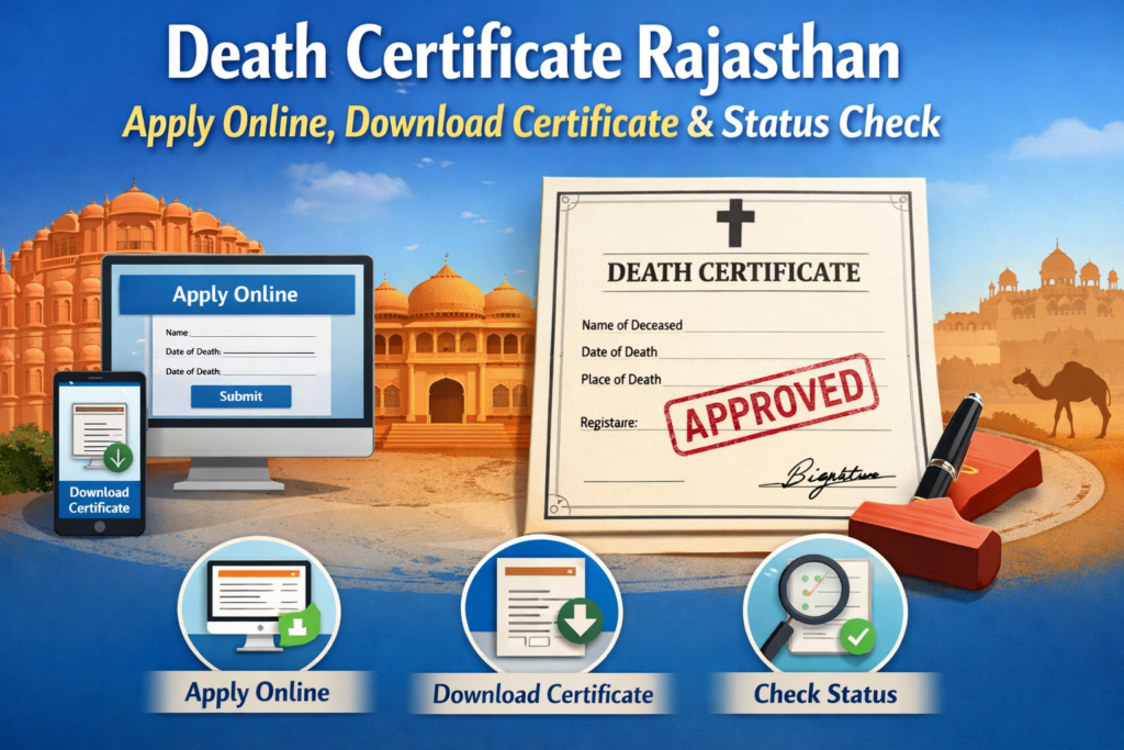 Death Certificate Rajasthan Apply Online, Download Certificate & Status Check