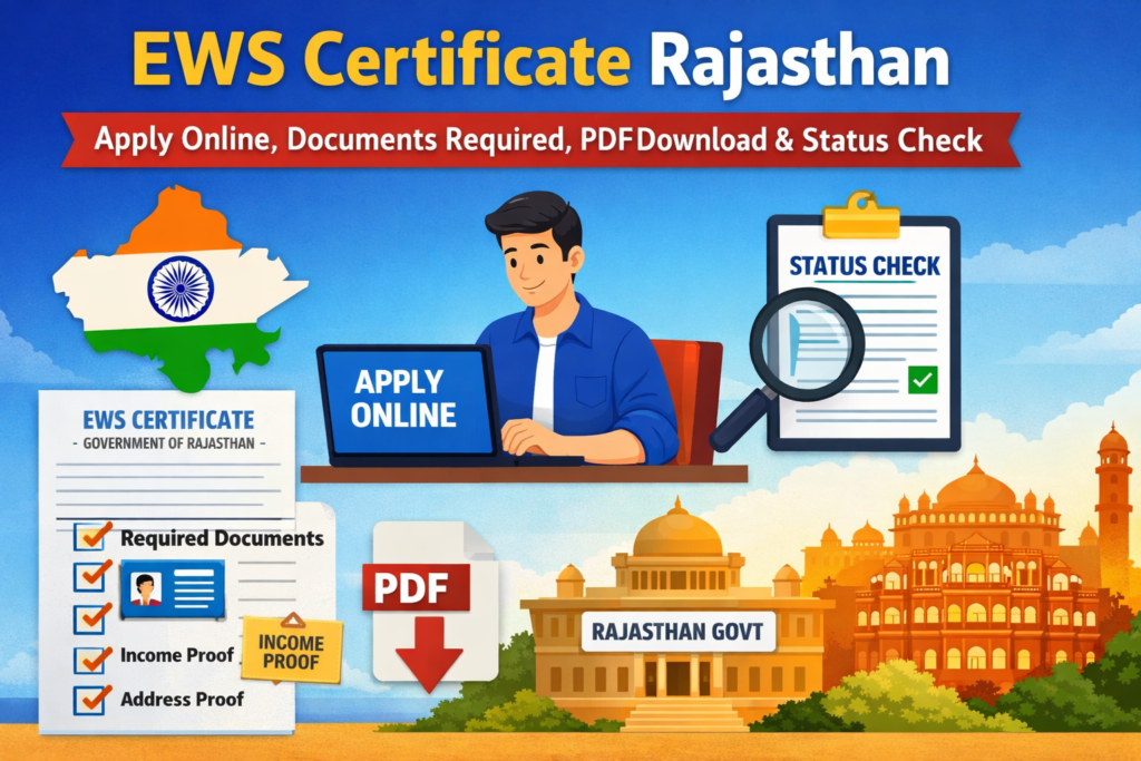 EWS Certificate Rajasthan Apply Online, Documents Required, PDF Download & Status Check