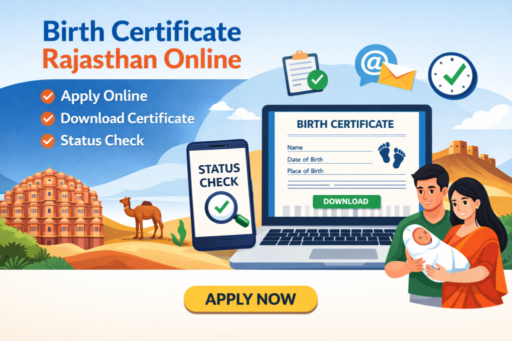 Birth Certificate Rajasthan Online – Apply, Download & Status Check
