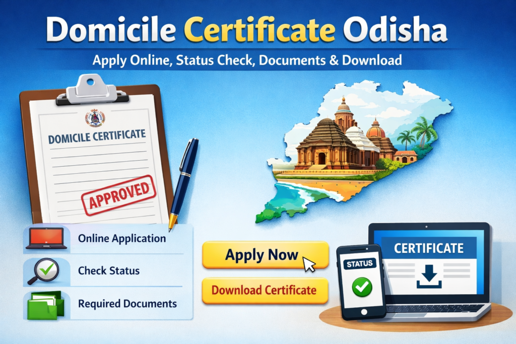 Domicile Certificate Odisha – Apply Online, Status Check, Documents & Download