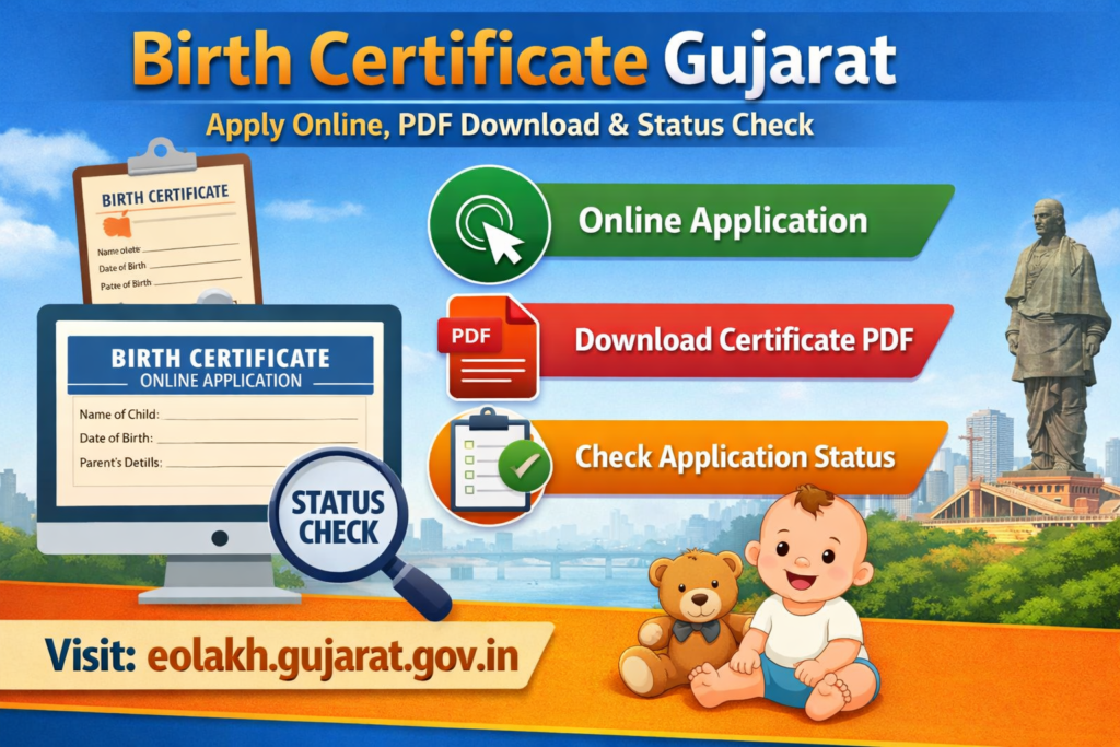 Birth Certificate Gujarat – Apply Online, PDF Download & Status Check