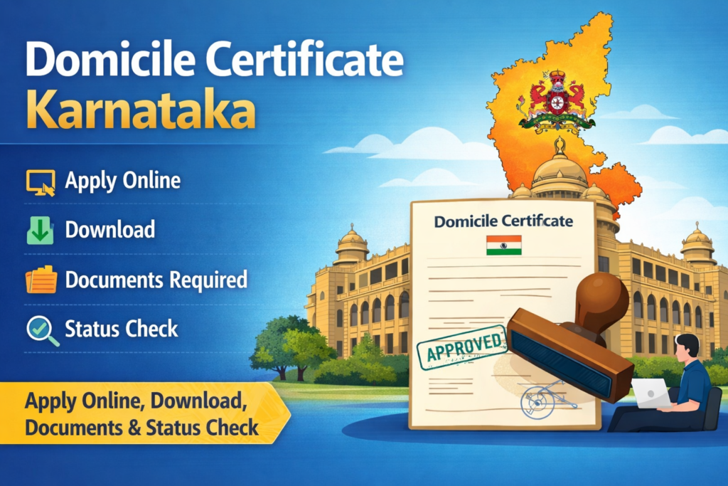 Domicile Certificate Karnataka – Apply Online, Download, Documents & Status Check
