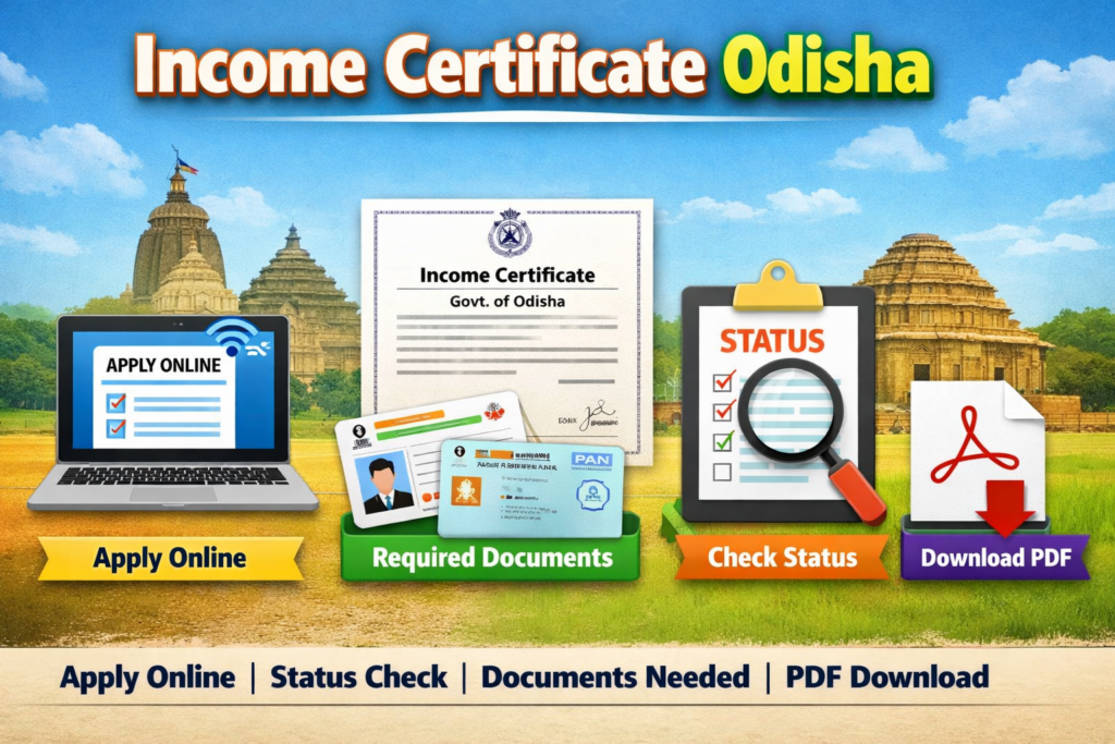 Income Certificate Odisha – Apply Online, Status Check, Documents & PDF Download