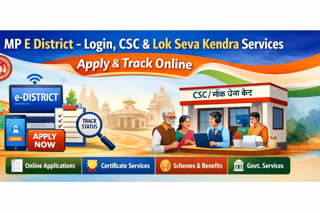 MP E District – Login, CSC & Lok Seva Kendra Services | Apply & Track Online
