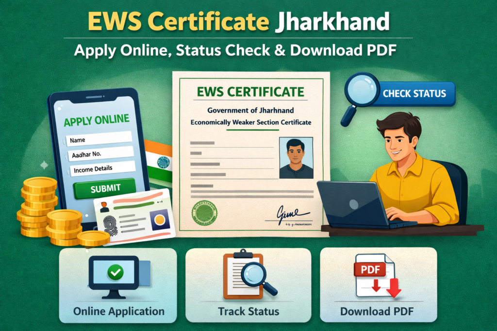 EWS Certificate Jharkhand Apply Online, Status Check & Download PDF