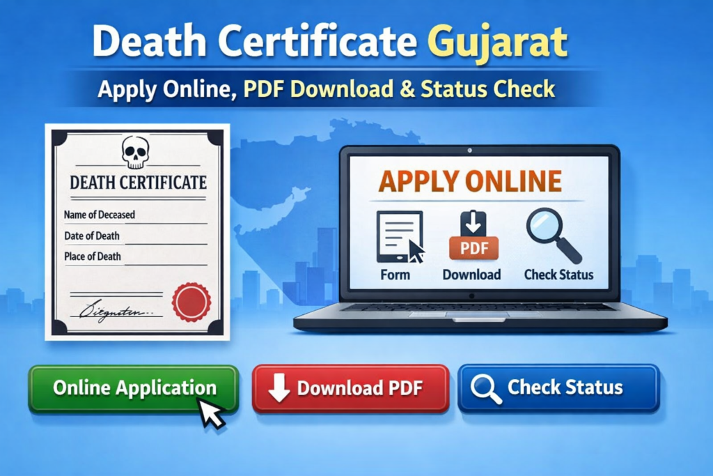Death Certificate Gujarat Apply Online, PDF Download & Status Check
