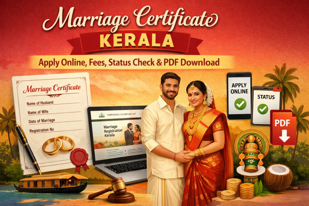 Marriage Certificate Kerala – Apply Online, Fees, Status Check & PDF Download