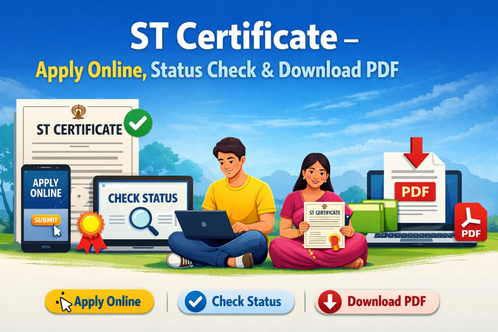 ST Certificate – Apply Online, Status Check & Download PDF