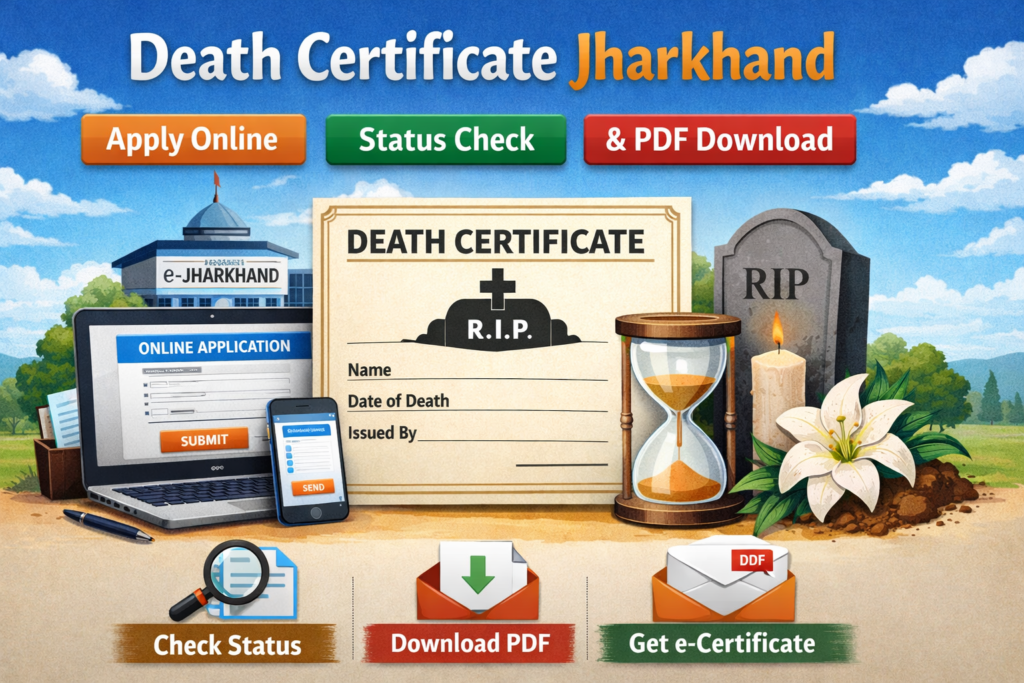 Death Certificate Jharkhand Apply Online, Status Check & PDF Download