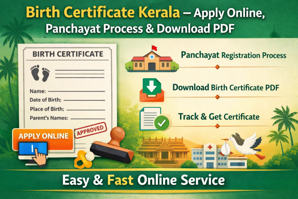 Birth Certificate Kerala – Apply Online, Panchayat Process & Download PDF
