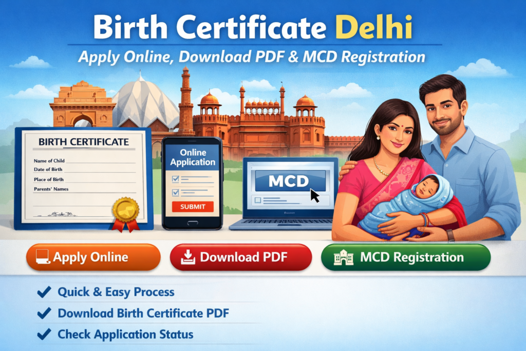 Birth Certificate Delhi – Apply Online, Download PDF & MCD Registration