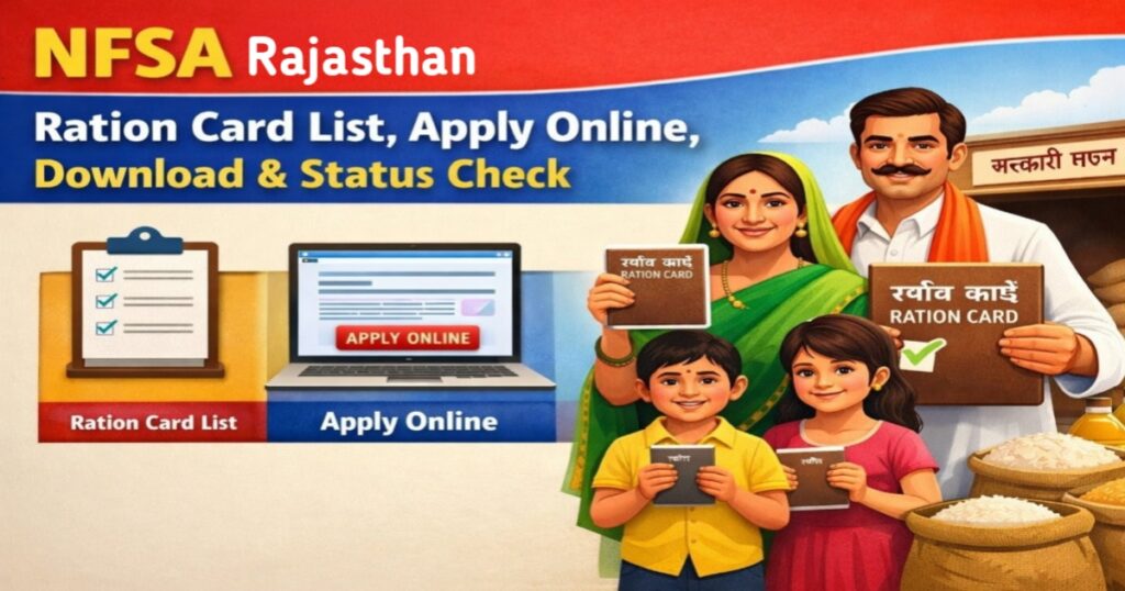 NFSA Rajasthan: Ration Card List, Apply Online, Status & Download