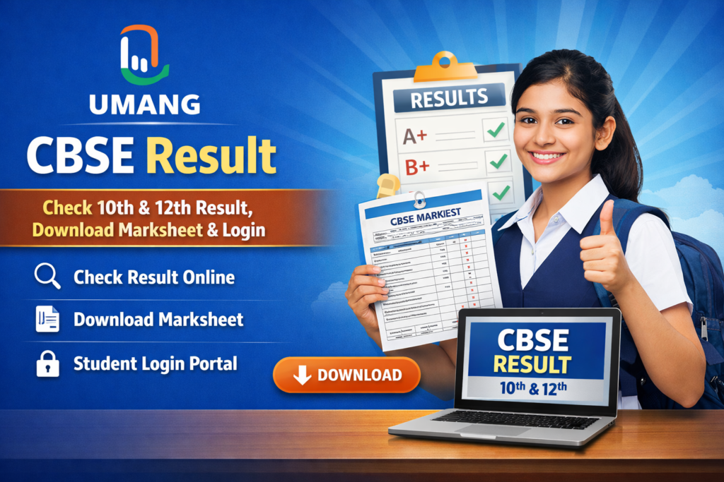 UMANG CBSE Result – Check 10th & 12th Result, Download Marksheet & Login