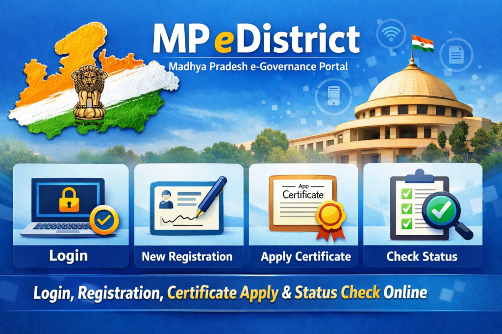 MP eDistrict – Login, Registration, Certificate Apply & Status Check Online