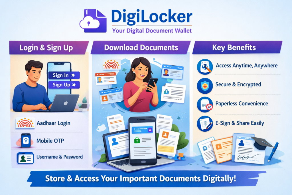 DigiLocker Login, Sign Up & Documents Download – Benefits, App