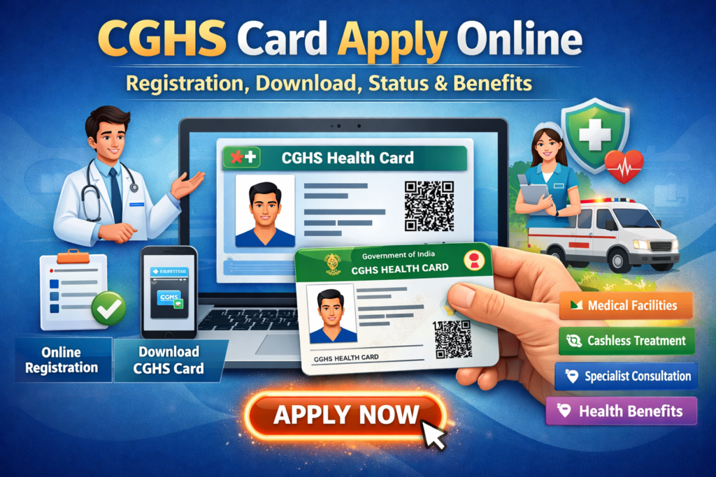 CGHS Card Apply Online Registration, Download, Status & Benefits