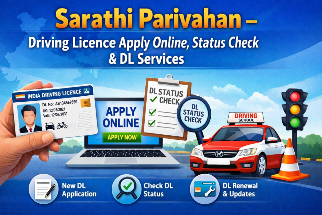 Sarathi Parivahan – Driving Licence Apply Online, Status Check & DL Services